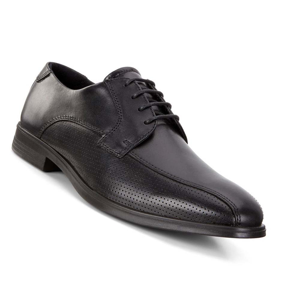 Men's Ecco Melbourne Dress Shoes Black | USA 520DFM